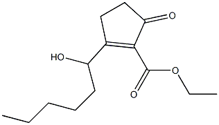 5-Oxo-2-(1-hydroxyhexyl)-1-cyclopentene-1-carboxylic acid ethyl ester 结构式