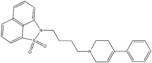 2-[4-[(1,2,3,6-Tetrahydro-4-phenylpyridin)-1-yl]butyl]-2H-naphth[1,8-cd]isothiazole 1,1-dioxide Struktur