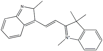 1,3,3-Trimethyl-2-[2-(2-methyl-2H-indol-3-yl)vinyl]-3H-indolium 结构式