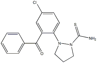 (Tetrahydro-2-(2-benzoyl-4-chlorophenyl)-1H-pyrazole)-1-carbothioamide 结构式