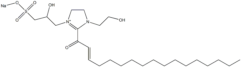 1-(2-Hydroxyethyl)-3-[2-hydroxy-3-(sodiooxysulfonyl)propyl]-2-(2-heptadecenoyl)-2-imidazoline-3-ium,,结构式