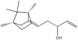 (1R,2Z,4R)-2-(3-Hydroxy-4-penten-1-ylidene)-1,7,7-trimethylbicyclo[2.2.1]heptane Structure