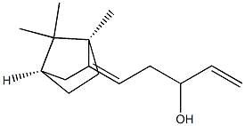 (1R,2Z,4R)-2-(3-Hydroxy-4-penten-1-ylidene)-1,7,7-trimethylbicyclo[2.2.1]heptane 结构式