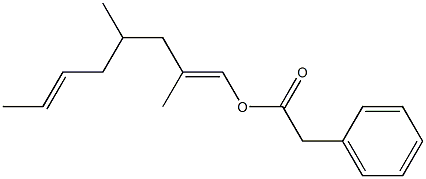 Phenylacetic acid 2,4-dimethyl-1,6-octadienyl ester Struktur