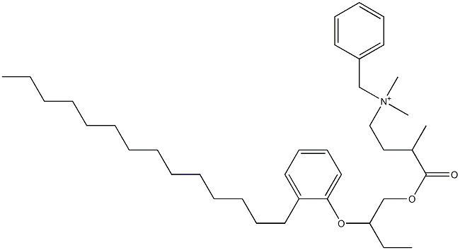 N,N-Dimethyl-N-benzyl-N-[3-[[2-(2-tetradecylphenyloxy)butyl]oxycarbonyl]butyl]aminium Structure