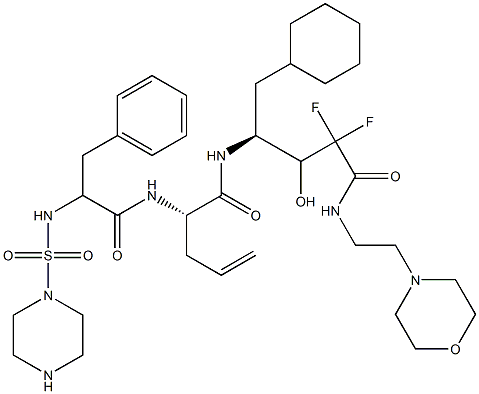 (4S)-4-[[(2S)-2-[2-(1-Piperazinylsulfonyl)amino-3-phenylpropanoylamino]-4-pentenoyl]amino]-5-cyclohexyl-2,2-difluoro-3-hydroxy-N-(2-morpholinoethyl)pentanamide|