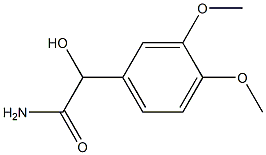 (-)-3,4-ジメトキシ-D-マンデルアミド 化学構造式