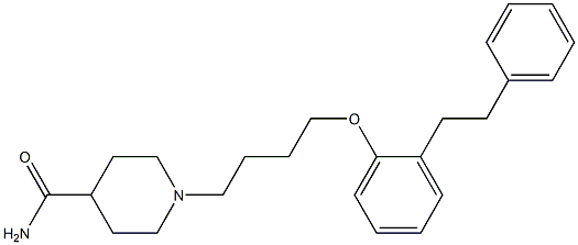 1-[4-[2-(2-Phenylethyl)phenoxy]butyl]piperidine-4-carboxamide Struktur