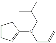 N-Allyl-N-(1-cyclopenten-1-yl)-2-methylpropan-1-amine 结构式