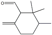 2,2,3-Trimethyl-6-methylenecyclohexane-1-carbaldehyde,,结构式