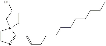 2-(1-ドデセニル)-1-エチル-1-(2-ヒドロキシエチル)-2-イミダゾリン-1-イウム 化学構造式