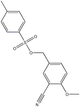 4-メチルベンゼンスルホン酸3-シアノ-4-メトキシベンジル 化学構造式