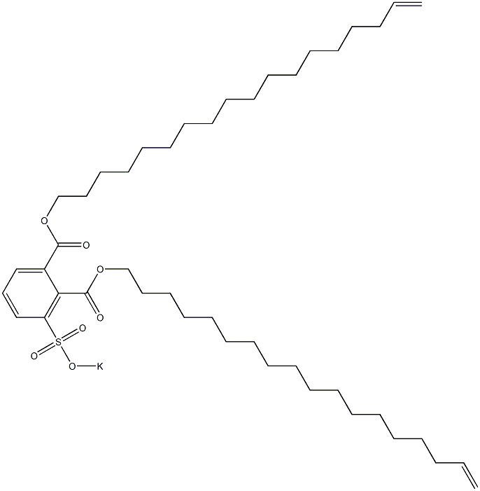 3-(Potassiosulfo)phthalic acid di(17-octadecenyl) ester Structure