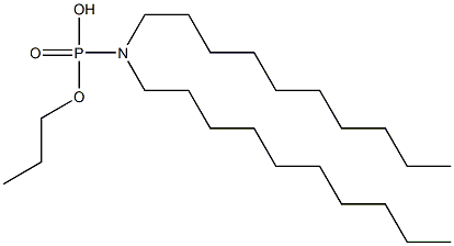 N,N-Didecylamidophosphoric acid hydrogen propyl ester Structure