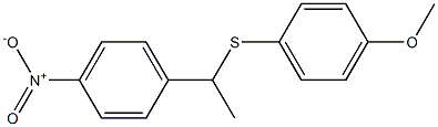 1-(4-ニトロフェニル)-1-(4-メトキシフェニルチオ)エタン 化学構造式