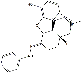 17-メチル-6-(2-フェニルヒドラゾノ)-4,5-エポキシモルフィナン-3-オール 化学構造式