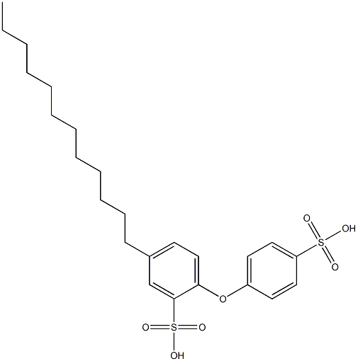 5-ドデシル-2-(4-スルホフェノキシ)ベンゼンスルホン酸 化学構造式