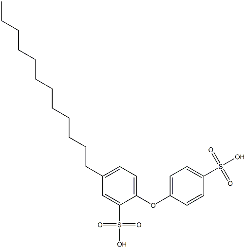 5-Dodecyl-2-(4-sulfophenoxy)benzenesulfonic acid Structure