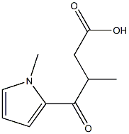 3-メチル-4-オキソ-4-(1-メチル-1H-ピロール-2-イル)ブタン酸 化学構造式