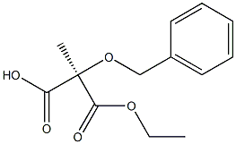 [R,(+)]-2-(Benzyloxy)-2-methylmalonic acid hydrogen 1-ethyl ester,,结构式