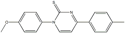 1-(4-Methoxyphenyl)-4-(4-methylphenyl)pyrimidine-2(1H)-thione 结构式