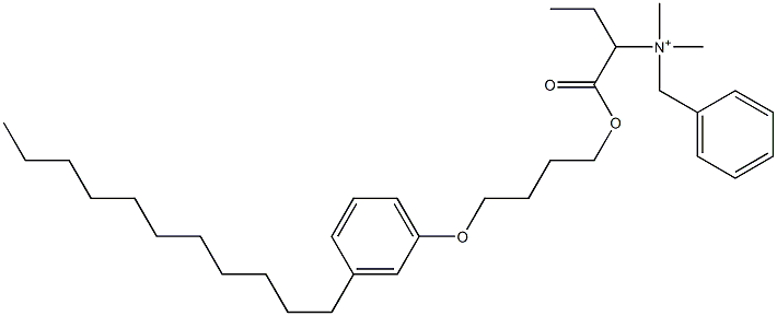 N,N-Dimethyl-N-benzyl-N-[1-[[4-(3-undecylphenyloxy)butyl]oxycarbonyl]propyl]aminium 结构式