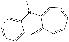 2-[メチル(フェニル)アミノ]-2,4,6-シクロヘプタトリエン-1-オン 化学構造式