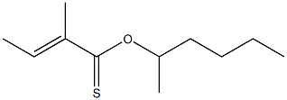 (E)-2-Methyl-2-butenethioic acid S-hexyl ester,,结构式