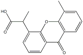 2-(5-メチル-9-オキソ-9H-キサンテン-4-イル)プロピオン酸 化学構造式
