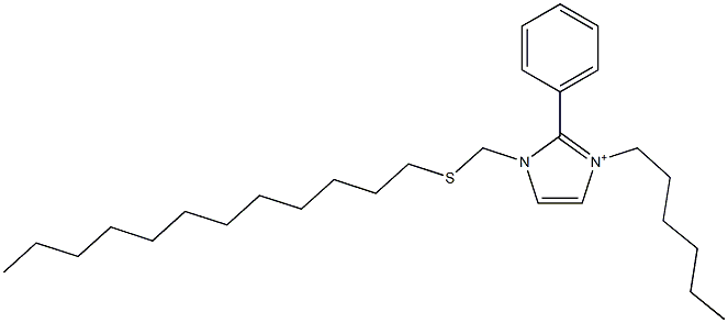  3-Hexyl-2-phenyl-1-[(dodecylthio)methyl]-1H-imidazol-3-ium