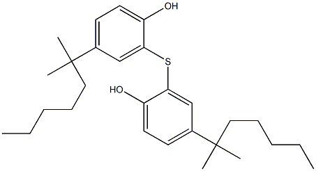 2,2'-Thiobis[4-(1,1-dimethylhexyl)phenol] Structure