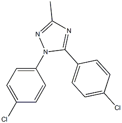 1,5-ビス(4-クロロフェニル)-3-メチル-1H-1,2,4-トリアゾール 化学構造式