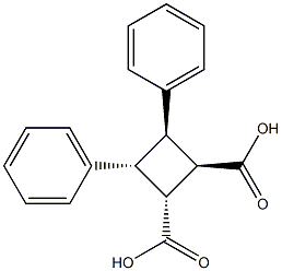 (1R,2R,3R,4R)-3,4-Diphenyl-1,2-cyclobutanedicarboxylic acid,,结构式