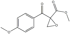 2-(4-メトキシベンゾイル)オキシラン-2-カルボン酸メチル 化学構造式