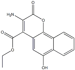 3-Amino-6-hydroxy-2-oxo-2H-naphtho[1,2-b]pyran-4-carboxylic acid ethyl ester,,结构式