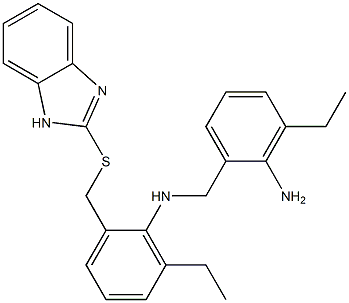 2-[[2-[(2-Amino-3-ethylbenzyl)amino]-3-ethylbenzyl]thio]-1H-benzimidazole Structure