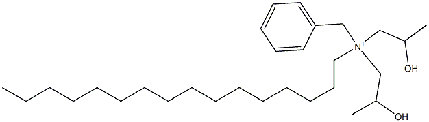 N,N-Bis(2-hydroxypropyl)-N-hexadecylbenzenemethanaminium Struktur