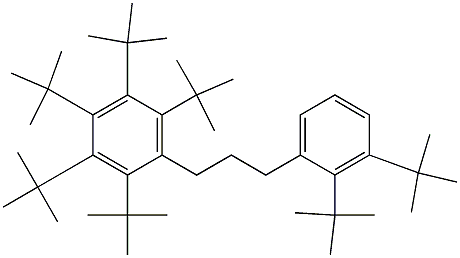 1-(Penta-tert-butylphenyl)-3-(2,3-di-tert-butylphenyl)propane,,结构式