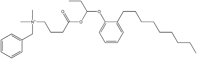 N,N-Dimethyl-N-benzyl-N-[3-[[1-(2-nonylphenyloxy)propyl]oxycarbonyl]propyl]aminium Structure