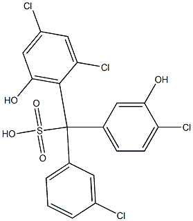 (3-Chlorophenyl)(4-chloro-3-hydroxyphenyl)(2,4-dichloro-6-hydroxyphenyl)methanesulfonic acid