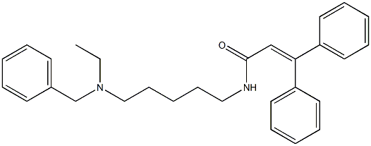 N-[5-(Ethylbenzylamino)pentyl]-3,3-diphenylacrylamide 结构式