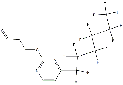 4-(Tridecafluorohexyl)-2-(3-butenylthio)pyrimidine