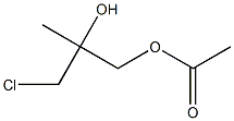 Acetic acid 3-chloro-2-hydroxy-2-methylpropyl ester Structure