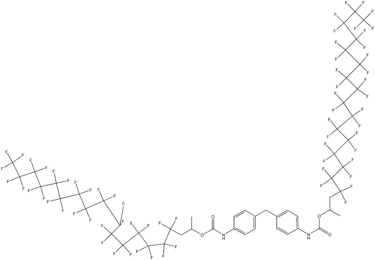 4,4'-メチレンビス[N-[1-メチル-2-(トリトリアコンタフルオロヘキサデシル)エチル]オキシカルボニルアニリン] 化学構造式