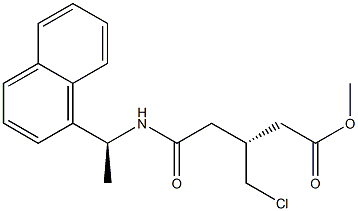 (3R)-4-[[(S)-1-(1-Naphtyl)ethyl]aminocarbonyl]-3-(chloromethyl)butyric acid methyl ester Struktur