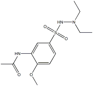 5'-Diethylaminosulfamoyl-2'-methoxyacetanilide Struktur