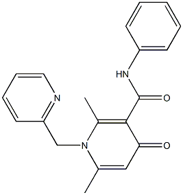 1-(2-Pyridinylmethyl)-1,4-dihydro-2,6-dimethyl-N-phenyl-4-oxopyridine-3-carboxamide 结构式