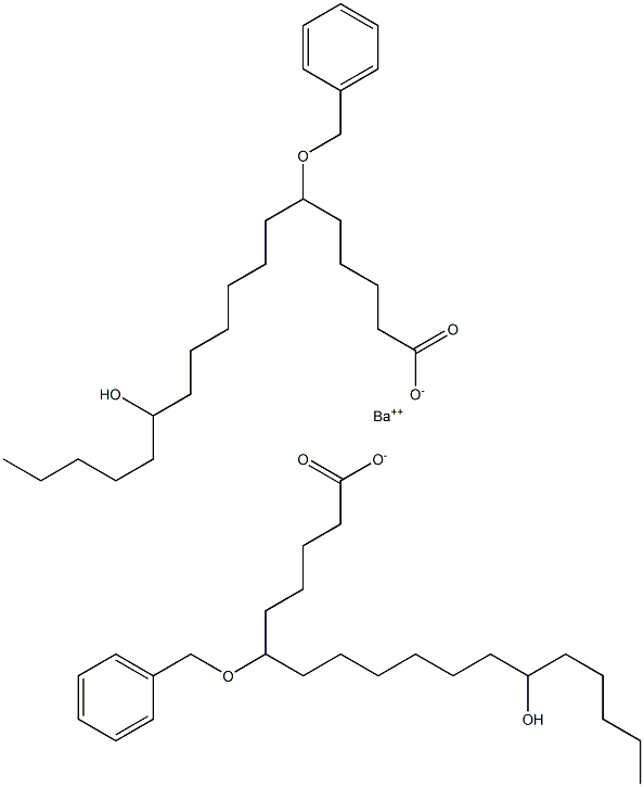 Bis(6-benzyloxy-13-hydroxystearic acid)barium salt Structure