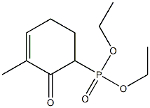 3-メチル-2-オキソ-3-シクロヘキセン-1-イルホスホン酸ジエチル 化学構造式