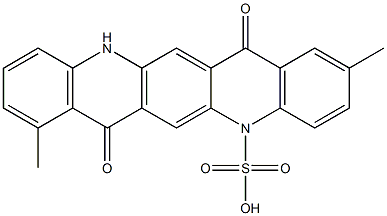 5,7,12,14-Tetrahydro-2,8-dimethyl-7,14-dioxoquino[2,3-b]acridine-5-sulfonic acid Structure